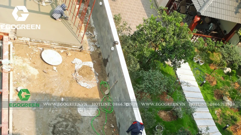 Quy trình thi công vườn trên mái chuyên nghiệp của EGOGREEN